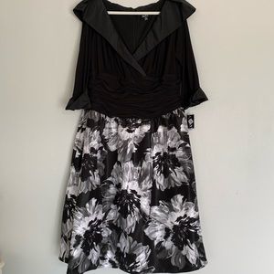 NWT SLNY black and grey dress